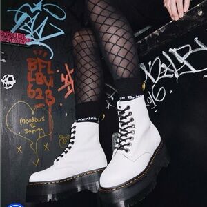 Dr. Martens White Combat Boots